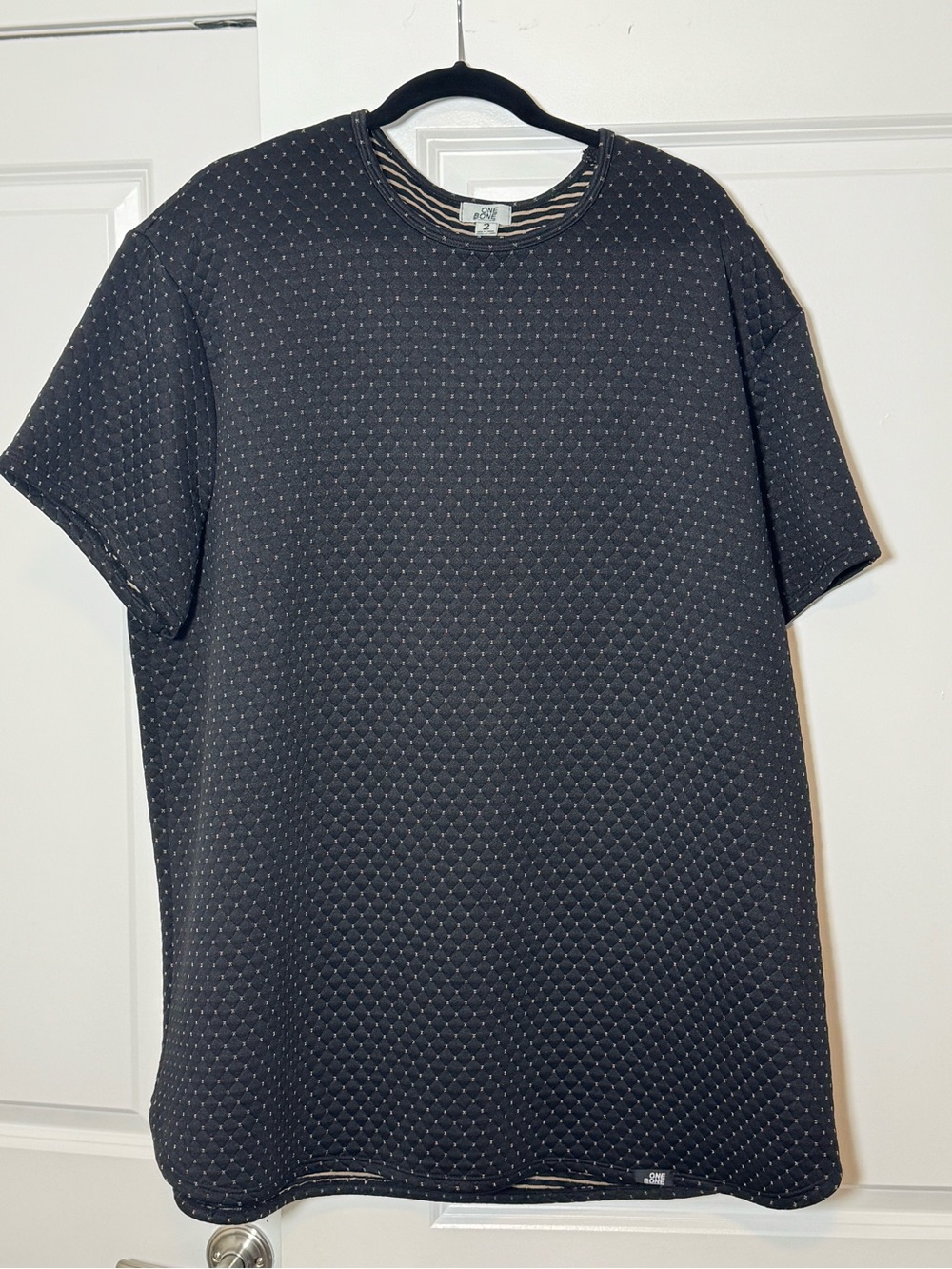 Men's Quilted Short-Sleeve Shirt - Black